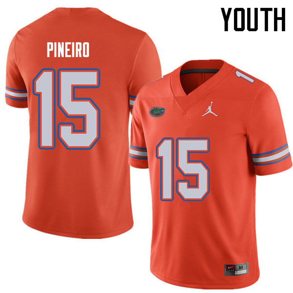 Jordan Brand Youth #15 Eddy Pineiro Florida Gators College Football Jerseys Sale-Orange - Click Image to Close